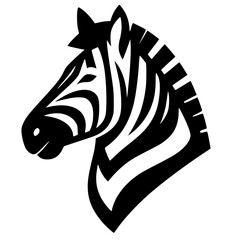 Simple zebra logo silhouette © Breck