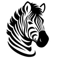 Simple zebra logo silhouette
