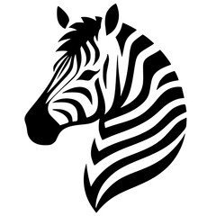 Simple zebra logo silhouette © Breck