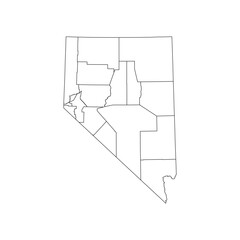 Nevada Map Outline Design