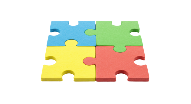 Isolated Jigsaw Puzzle Pieces