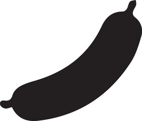 sausage, bar silhouette vector 