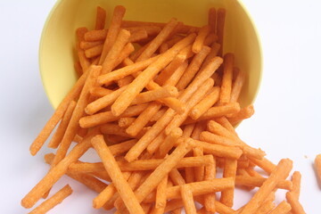 french fries on a white plate