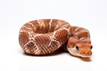 Obraz premium Reptile animal snake white background.