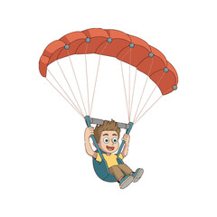 boy with parachute