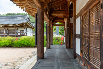 Traditional Korean Architectural Style Hanok Housing Landscape