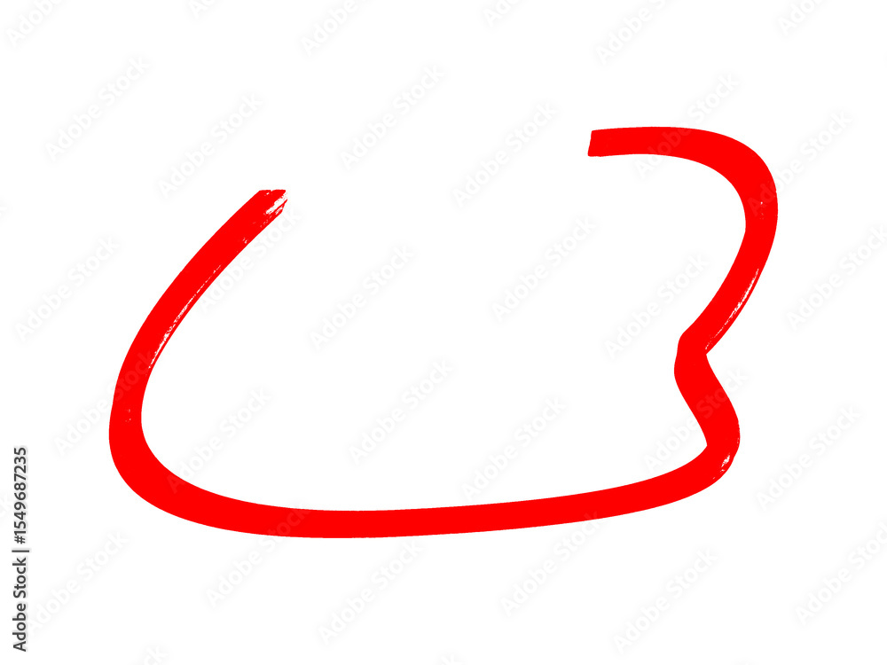 Poster simple abstract red line art shape on a black background, minimalist design element