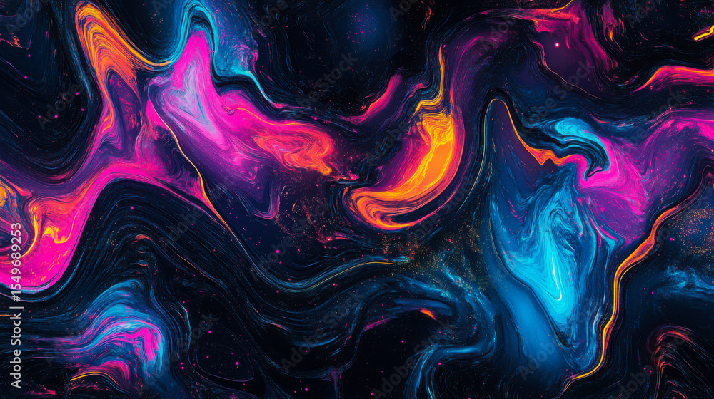 Aufkleber colorful abstract background with vibrant swirls and patterns creating a cosmic feel