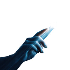 Hand gesture propelling arrow, illustrating ambition, progress, and innovation