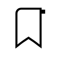 bookmark ribbon icon on white background 