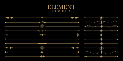 Set of Vintage decorative lines. text dividers. Line border. Lines separators, Borders, Vintage dividers, Underline elements. Vector illustration