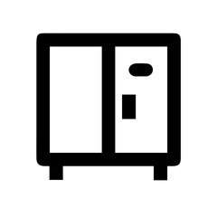 locker icon on white background  