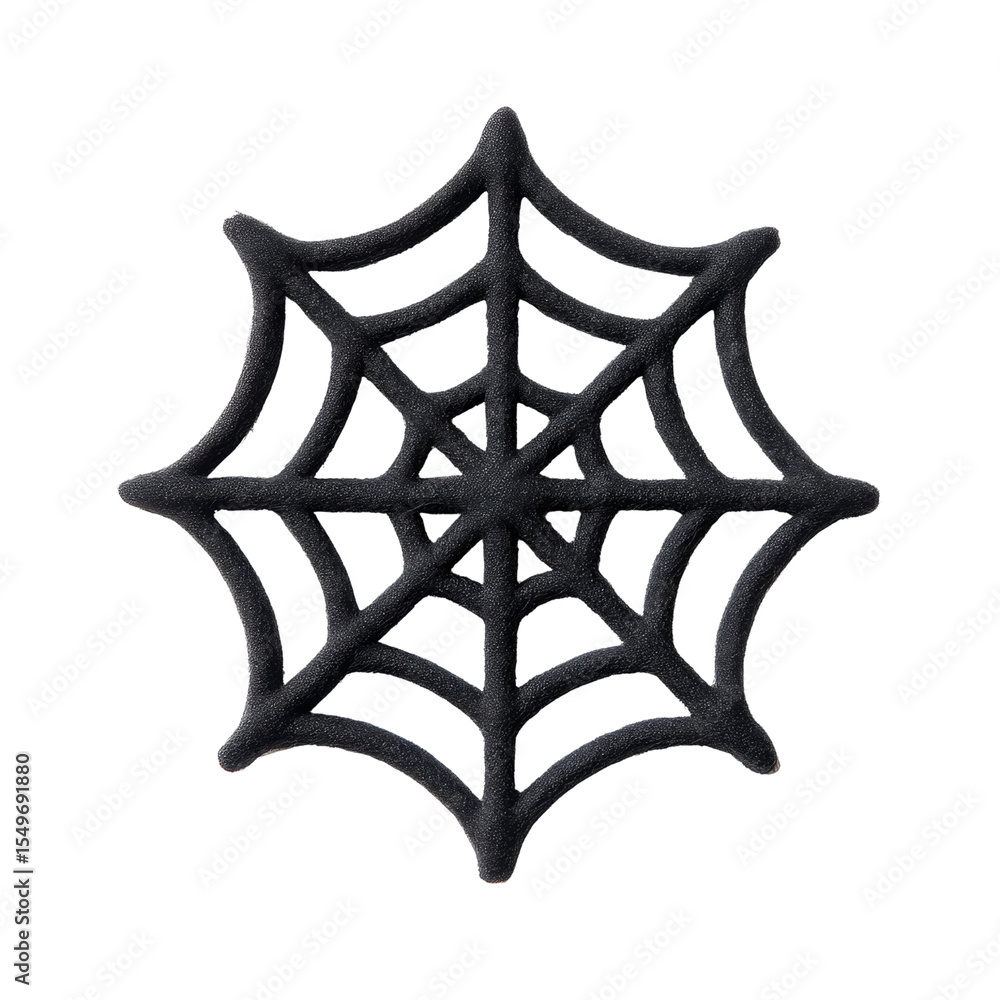 Poster black spider web design element for halloween and gothic themes in isolated background transparent b