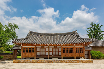 Traditional Korean Architectural Style Hanok Housing Landscape