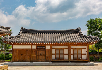 Traditional Korean Architectural Style Hanok Housing Landscape