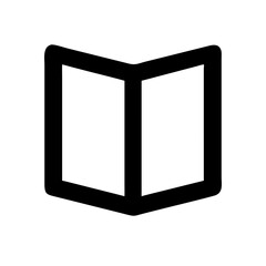 open book icon on white background 