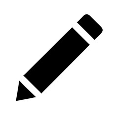 pencil icon on white background  