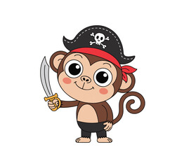 Obraz premium funny cartoon pirate