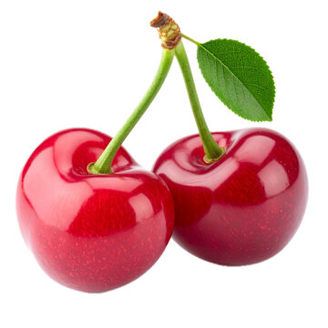 Cherry cereja vermelha red pink cute tasty sweet dessert fruit isolated white background