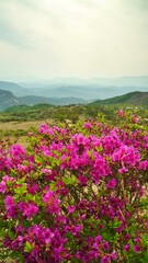 Fototapeta premium Beautifully blooming Hwangmaesan Mountain scenery