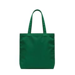 Green tote bag mockup isolated on transparent background