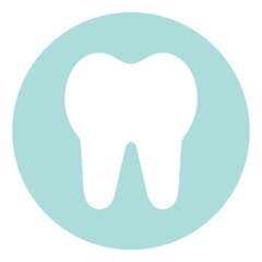 White tooth vector hand drawn icon.