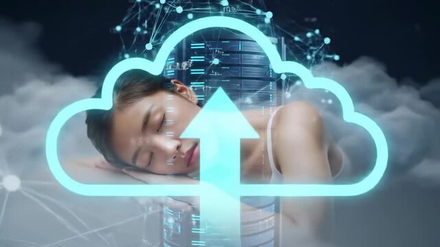 Woman floating above a Cloud Codes