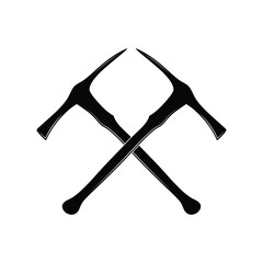 Isolated crossed axes icon design