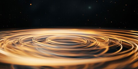 Quantum Computing superposition concept. A swirl of light creating mesmerizing patterns in dark space.