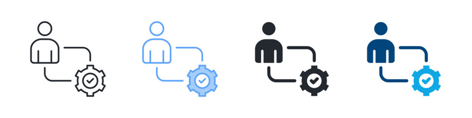 Capability Icon Set Multiple Style. Designed In Outline, Blue, Glyph, Dual Tone