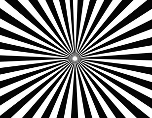 Black And White Radial Pattern