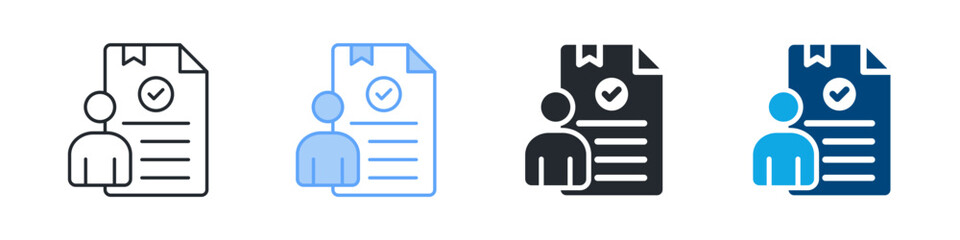 Consultant Icon Set Multiple Style. Designed In Outline, Blue, Glyph, Dual Tone