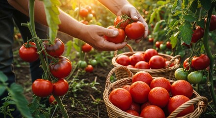 Harvesting Ripe Red Tomatoes at Peak Flavor: Fresh Garden Tips for Healthy Summer Vegetables