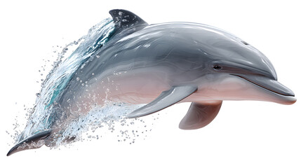 A dolphin is flying through the air