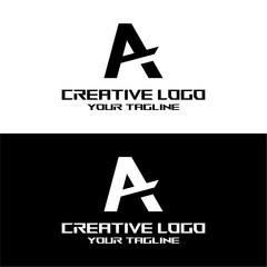 creative letter logo a design vector