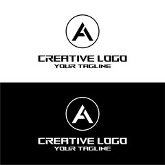creative letter logo a design vector