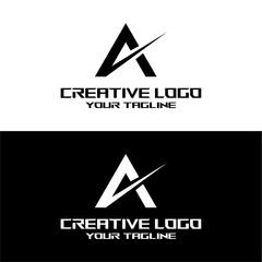 creative letter logo a design vector