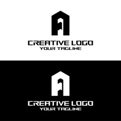 creative letter logo a design vector