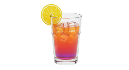 Tropical Cocktail Glass with Orange Garnish