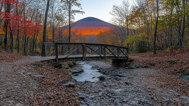 Autumnal Mountain Bridge