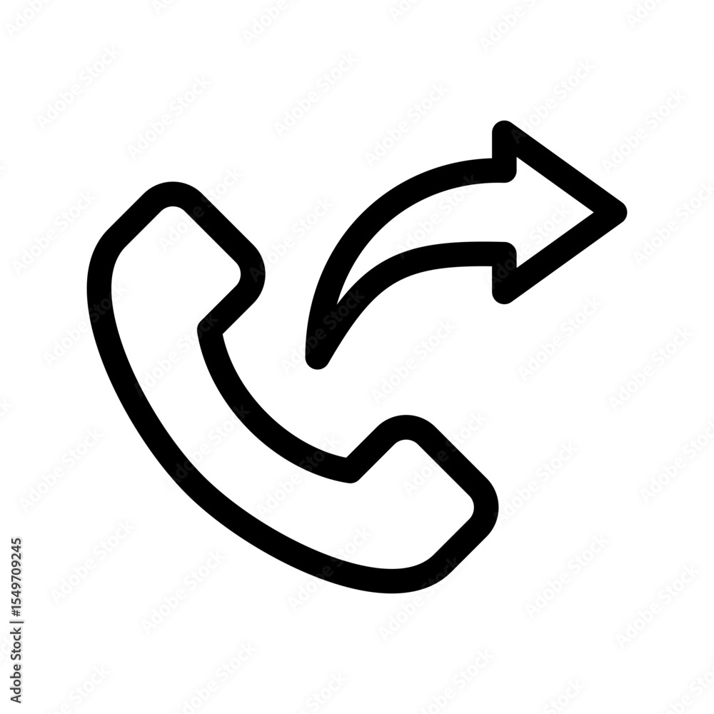 Poster outgoing call by call center and calling cervice set