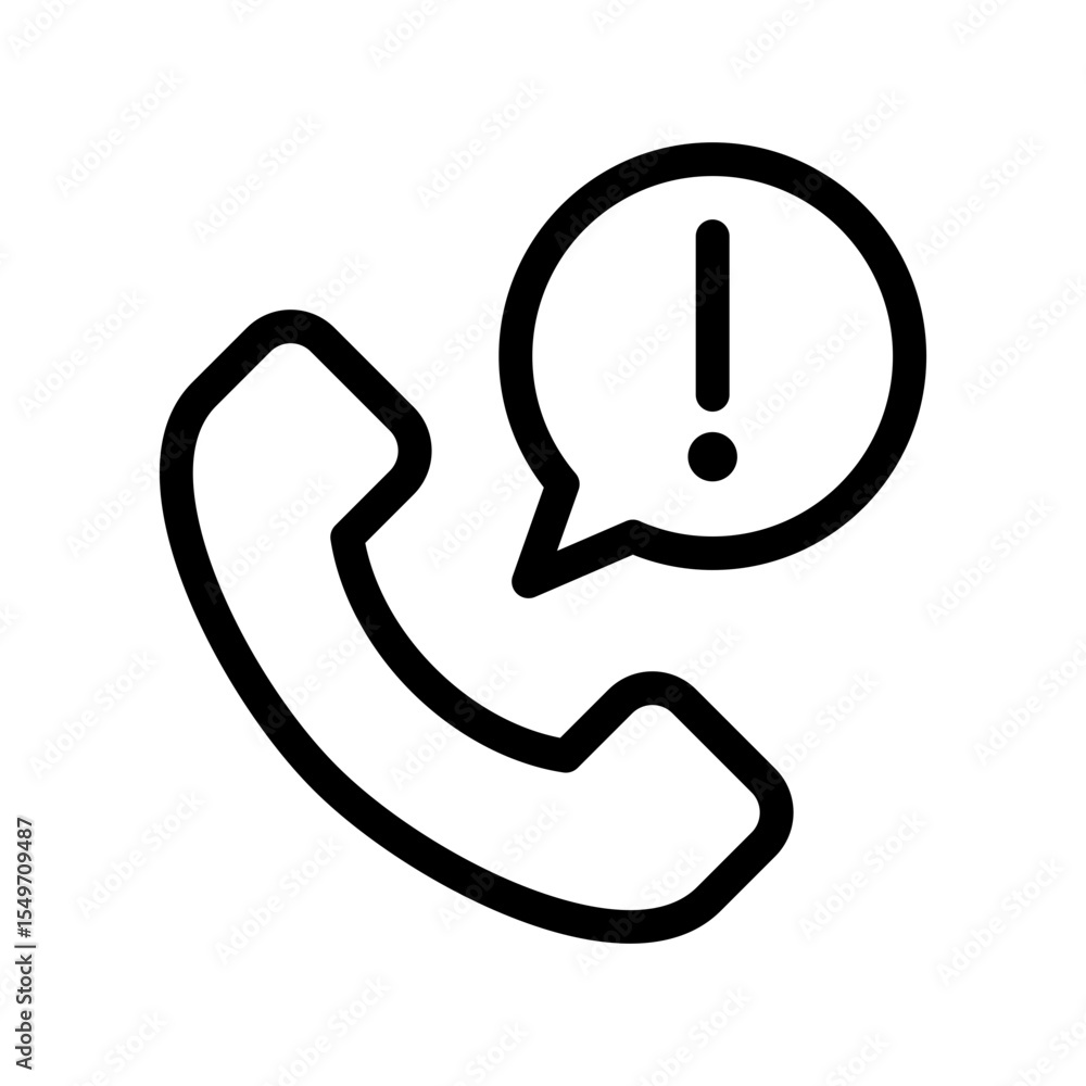 Poster alert call by call center and calling cervice set
