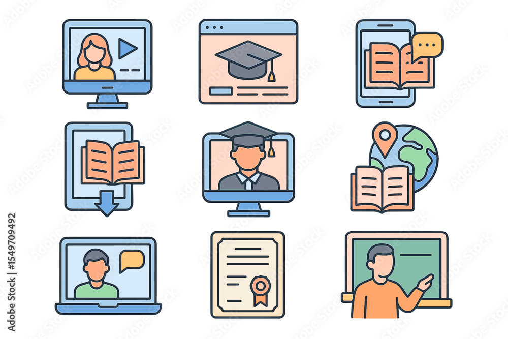 Poster online education tools offer diverse learning experiences through various digital platforms and reso