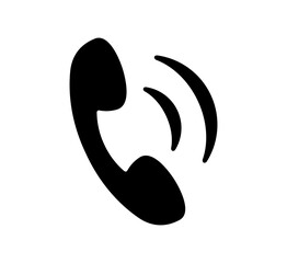 Retro telephone handset graphic design design