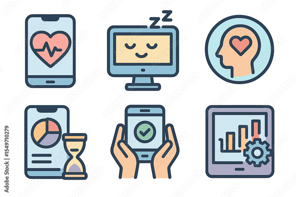 Poster Digital tools promoting mental health and well-being through usage of mobile devices and computers