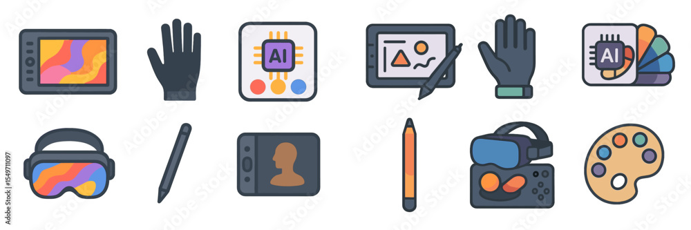 Poster Digital tools for modern creativity and innovation in design, technology, and art development using artificial intelligence