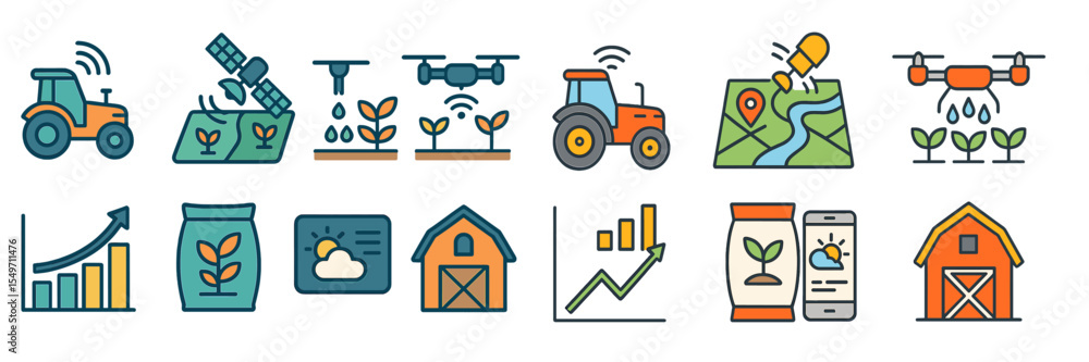 Poster digital farming tools and technology enhance agricultural practices for better crop yield and sustai