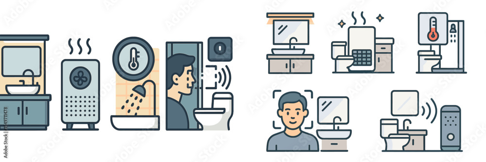Poster home automation transforms bathroom experience with smart features and technology integration