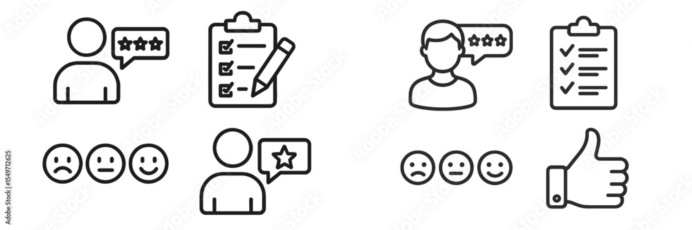 Poster Evaluation process using feedback icons and rating systems for customer satisfaction surveys
