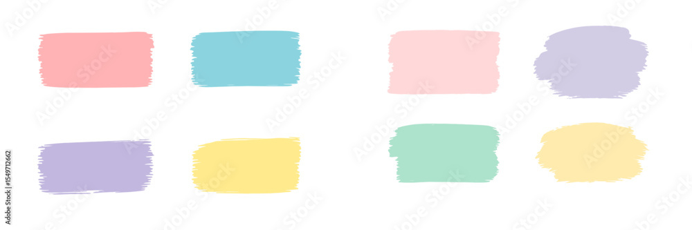 Poster soft pastel color swatches arranged in an artistic grid for design inspiration and color selection